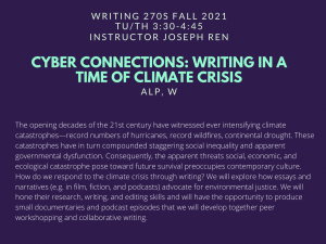 Featured Writing Course Fall 2021